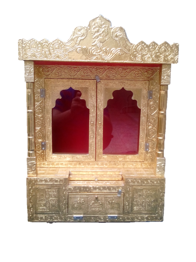 Dinesh Handicraft Golden Pooja Temple For home - 15